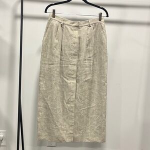 David Brooks Beige Pencil Skirt